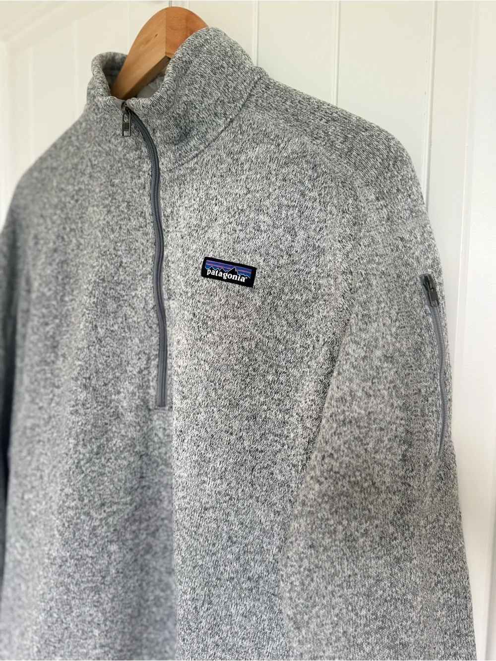 Patagonia Men’s Better Sweater 1/4 Zip Fleece Pullover Heather Gray Medium